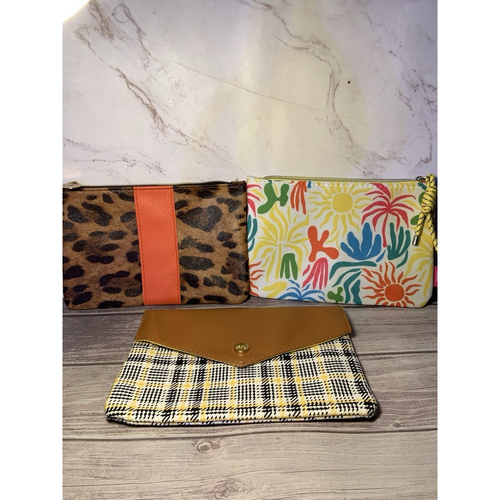 IPSY bag lot of 3 IPSY Cosmetic‎  Makeup Bags Beauty Pouches EMPTY